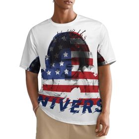 AILLOSA All Over FLAG-41 Kısa Kollu Baskılı Erkek T-shirt