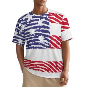 AILLOSA All Over FLAG-43 Kısa Kollu Baskılı Erkek T-shirt