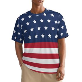 AILLOSA All Over FLAG-45 Kısa Kollu Baskılı Erkek T-shirt