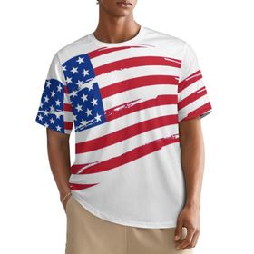 AILLOSA All Over FLAG-47 Kısa Kollu Baskılı Erkek T-shirt