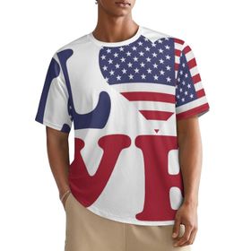 AILLOSA All Over FLAG-58 Kısa Kollu Baskılı Erkek T-shirt
