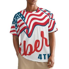 AILLOSA All Over FLAG-65 Kısa Kollu Baskılı Erkek T-shirt