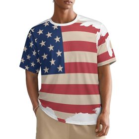 AILLOSA All Over FLAG-70 Kısa Kollu Baskılı Erkek T-shirt