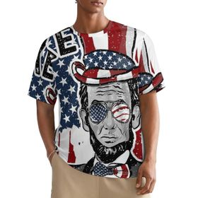 AILLOSA All Over FLAG-83 Kısa Kollu Baskılı Erkek T-shirt