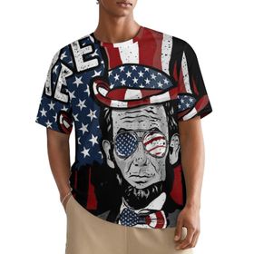 AILLOSA All Over FLAG-87 Kısa Kollu Baskılı Erkek T-shirt