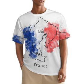 AILLOSA All Over FLAG-91 Kısa Kollu Baskılı Erkek T-shirt