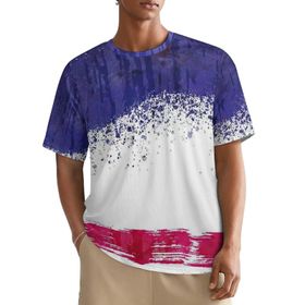 AILLOSA All Over FLAG-96 Kısa Kollu Baskılı Erkek T-shirt