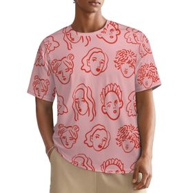 AILLOSA All Over GFY-25 Kısa Kollu Baskılı Erkek T-shirt