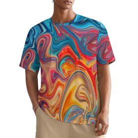 AILLOSA All Over GFY-42 Kısa Kollu Baskılı Erkek T-shirt