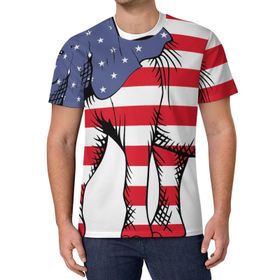 AILLOSA All Over Print FLAG-01 Kısa Kollu Baskılı Unisex T-shirt