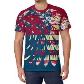 AILLOSA All Over Print FLAG-09 Kısa Kollu Baskılı Unisex T-shirt