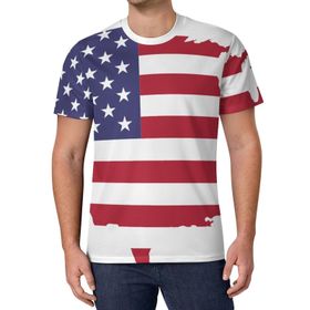 AILLOSA All Over Print FLAG-11 Kısa Kollu Baskılı Unisex T-shirt