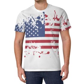 AILLOSA All Over Print FLAG-14 Kısa Kollu Baskılı Unisex T-shirt