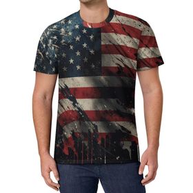 AILLOSA All Over Print FLAG-150 Kısa Kollu Baskılı Unisex T-shirt