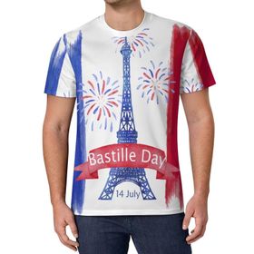 AILLOSA All Over Print FLAG-183 Kısa Kollu Baskılı Unisex T-shirt