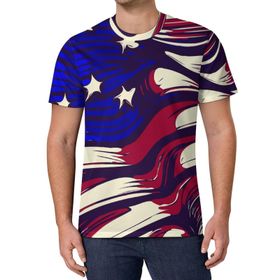 AILLOSA All Over Print FLAG-19 Kısa Kollu Baskılı Unisex T-shirt