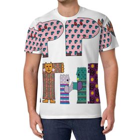 AILLOSA All Over Print FLAG-199 Kısa Kollu Baskılı Unisex T-shirt