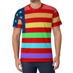 AILLOSA All Over Print FLAG-31 Kısa Kollu Baskılı Unisex T-shirt