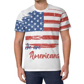 AILLOSA All Over Print FLAG-33 Kısa Kollu Baskılı Unisex T-shirt