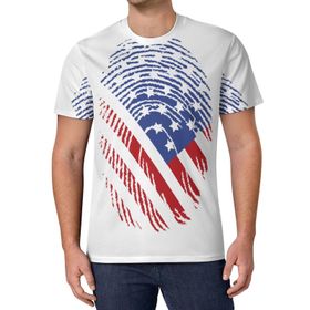 AILLOSA All Over Print FLAG-34 Kısa Kollu Baskılı Unisex T-shirt