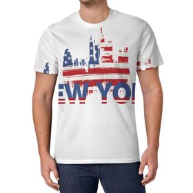 AILLOSA All Over Print FLAG-39 Kısa Kollu Baskılı Unisex T-shirt