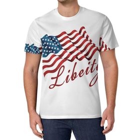 AILLOSA All Over Print FLAG-40 Kısa Kollu Baskılı Unisex T-shirt