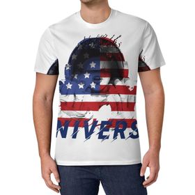 AILLOSA All Over Print FLAG-41 Kısa Kollu Baskılı Unisex T-shirt