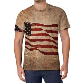 AILLOSA All Over Print FLAG-42 Kısa Kollu Baskılı Unisex T-shirt
