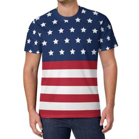 AILLOSA All Over Print FLAG-45 Kısa Kollu Baskılı Unisex T-shirt