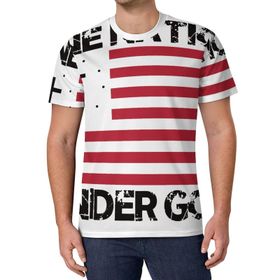 AILLOSA All Over Print FLAG-46 Kısa Kollu Baskılı Unisex T-shirt