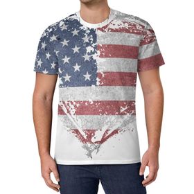 AILLOSA All Over Print FLAG-48 Kısa Kollu Baskılı Unisex T-shirt