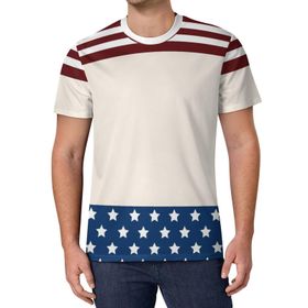 AILLOSA All Over Print FLAG-49 Kısa Kollu Baskılı Unisex T-shirt