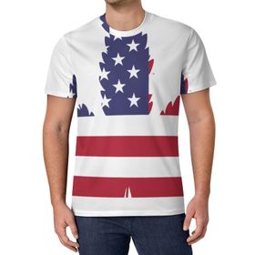 AILLOSA All Over Print FLAG-55 Kısa Kollu Baskılı Unisex T-shirt
