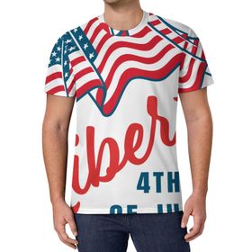 AILLOSA All Over Print FLAG-65 Kısa Kollu Baskılı Unisex T-shirt