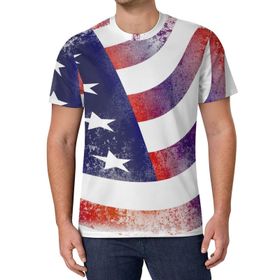 AILLOSA All Over Print FLAG-66 Kısa Kollu Baskılı Unisex T-shirt