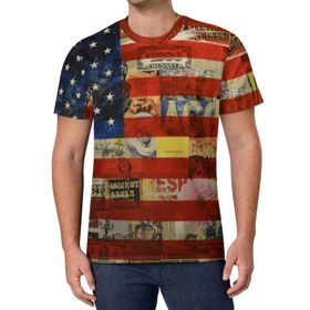 AILLOSA All Over Print FLAG-69 Kısa Kollu Baskılı Unisex T-shirt