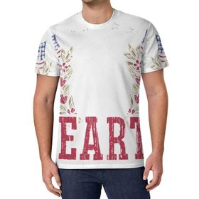 AILLOSA All Over Print FLAG-89 Kısa Kollu Baskılı Unisex T-shirt