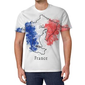 AILLOSA All Over Print FLAG-91 Kısa Kollu Baskılı Unisex T-shirt