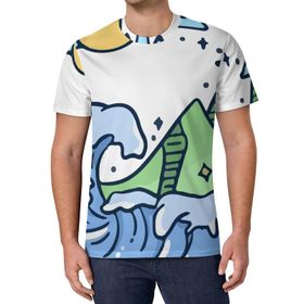 AILLOSA All Over Print TH-100 Kısa Kollu Baskılı Unisex T-shirt