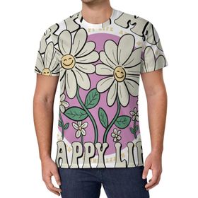 AILLOSA All Over Print TH-327 Kısa Kollu Baskılı Unisex T-shirt