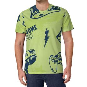 AILLOSA All Over Print YH-352 Kısa Kollu Baskılı Unisex T-shirt