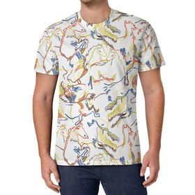 AILLOSA All Over Print YH-475 Kısa Kollu Baskılı Unisex T-shirt