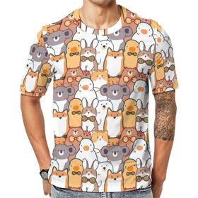 AILLOSA All Over Print YH-547 Kısa Kollu Baskılı Unisex T-shirt