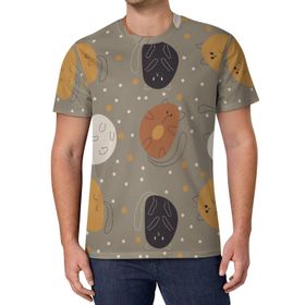 AILLOSA All Over Print YH-688 Kısa Kollu Baskılı Unisex T-shirt