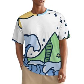 AILLOSA All Over TH-100 Kısa Kollu Baskılı Erkek T-shirt