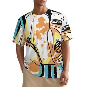 AILLOSA All Over TH-141 Kısa Kollu Baskılı Erkek T-shirt