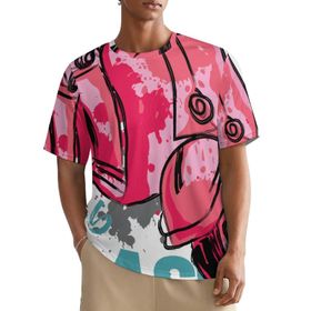 AILLOSA All Over TH-147 Kısa Kollu Baskılı Erkek T-shirt