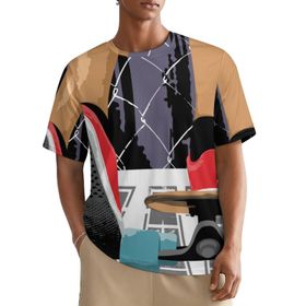 AILLOSA All Over TH-166 Kısa Kollu Baskılı Erkek T-shirt