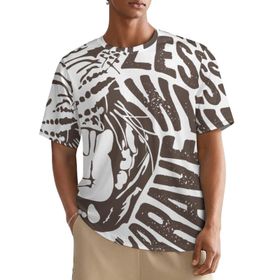 AILLOSA All Over TH-182 Kısa Kollu Baskılı Erkek T-shirt