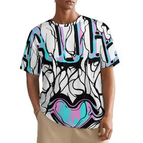 AILLOSA All Over TH-292 Kısa Kollu Baskılı Erkek T-shirt